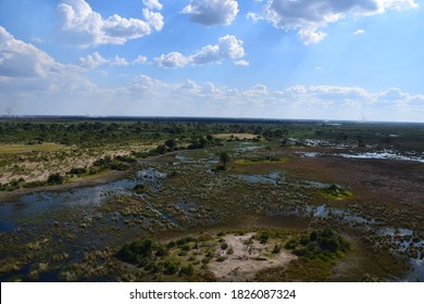 Okavango Delta From Above Taken During Helicopter Flight