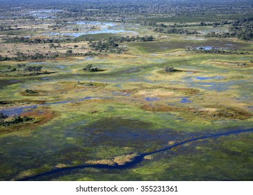 Okavango Delta Botswana Aerial View