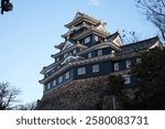 Okayama Castle, also known as "Ujo" (Crow Castle), was built in 1597 by Ukita Hideie