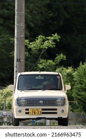 Okayama, Japan - April 28, 2022: The Key Car Suzuki Alto Lapin 2008 (Japan Model Only).