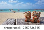 Okinawa Sea and Shisa Zanpa Beach, Yomitan Village, Okinawa Prefecture