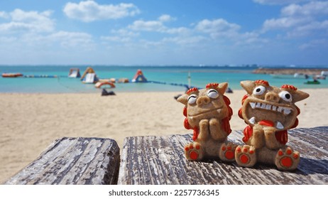 Okinawa Sea and Shisa Zanpa Beach, Yomitan Village, Okinawa Prefecture - Shutterstock ID 2257736345