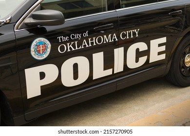 Oklahoma City, OK - May 17, 2022: Oklahoma City Police Logo On Cop Car