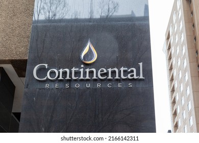 Oklahoma City, OK, USA - March 21, 2022: Continental Resources Sign At Their Headquarters In Oklahoma City, OK, USA, An Petroleum And Natural Gas Exploration And Production Company. 