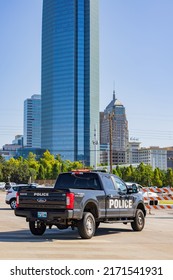 Oklahoma, JUN 25 2022 - Sunny View Of The Police Force Supporting Oklahoma City Pride Pridefest Parade