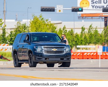 Oklahoma, JUN 25 2022 - Sunny View Of The Police Force Supporting Oklahoma City Pride Pridefest Parade