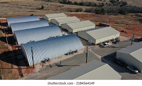 Oklahoma Medical Marijuana Metal Grow Building Aerial