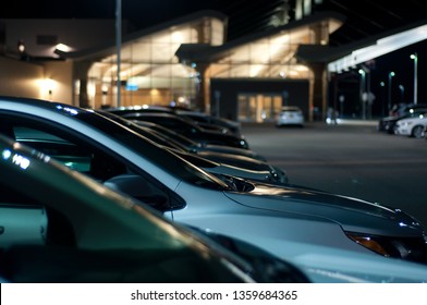 Oklahoma, USA - 8/2018: Tulsa International Airport Rental Parking Lot