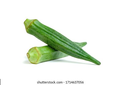 Okra Isolated On White Background