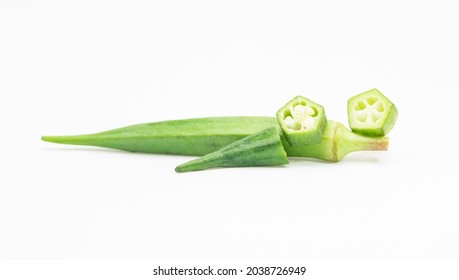 Okra Lady Finger Bhindi Isolate On Stock Photo 2038726949 | Shutterstock