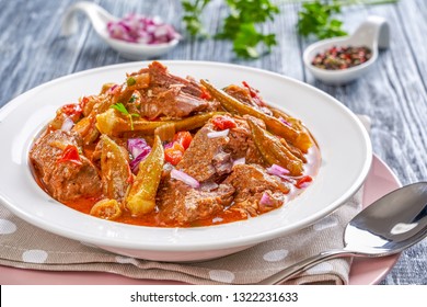 Okra Stew With Beef, Bamia  