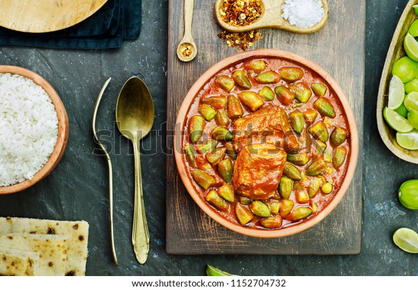 Okra stew topped with chunk of beef and\
served with white rice, fresh pita bread and lemon. It\'s\
traditional Egyptian,Greek,Turkish and Romanian\
dish.