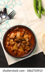 Okra With Tomato Sauce And Meat