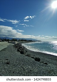 Oktober 2018 In Sochi Russia. Adler Beach