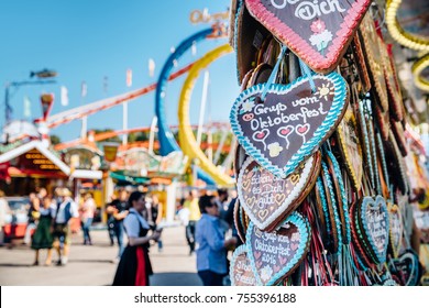 Oktoberfest Gingerbread Hearts, Munich, Germany 