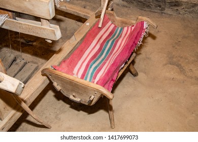 An Old 18th-century Serbian Household. Vintage Cradle