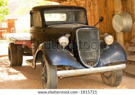Old 1930 vintage  truck in good working condition  in a farm of Utah, USA