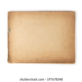 Old 1950s - 1960s Sketchbook Isolated On White.