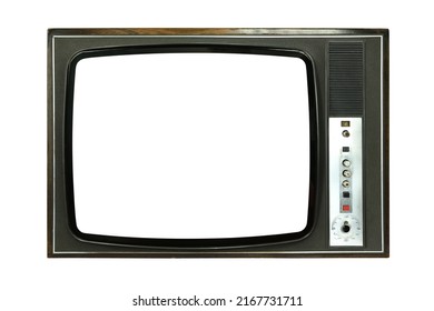 Old 1970s Tv White Screen Isolated Stock Photo 2167731711 | Shutterstock