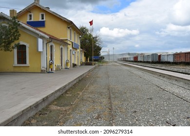 An Old 19th Century Train Station On Turkey