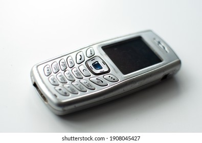 Old 2000s Phone. Nostalgia Retro Phone. 