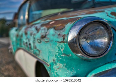 Old 55 Chevy With Years Of Patina