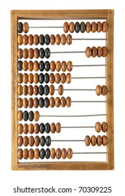 Old Abacus Isolated On A White Background