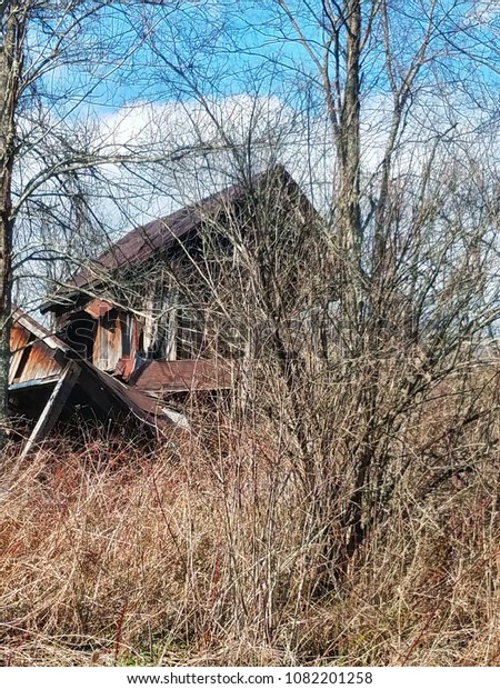 Old Abandoned Barn Woods Stock Photo Edit Now 1082201258