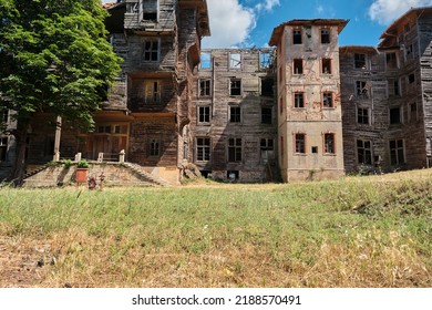 Old Abandoned Building Of Prinkipo Greek Orthodox Orphanage In Buyukada Istanbul