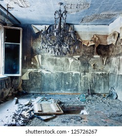 Old Abandoned Burned Interior Photo