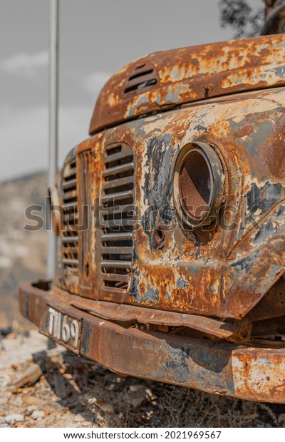 Old Abandoned Bus\
Rusty Cyprus Vintage