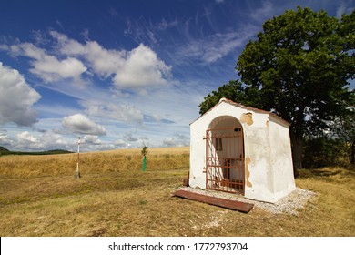 old abandoned chapel in the fields