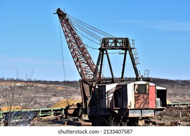 An Old Abandoned Coal Mine With Old Machines