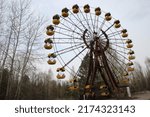 Old abandoned ferris wheel in Chernobyl Ukraine