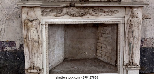 Old Abandoned  Fireplace