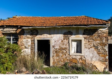 old abandoned house in the countryside in the Algarve region  Portugal 