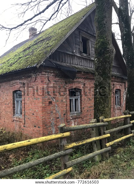 Old Abandoned House Made Red Brick Stock Image Download Now