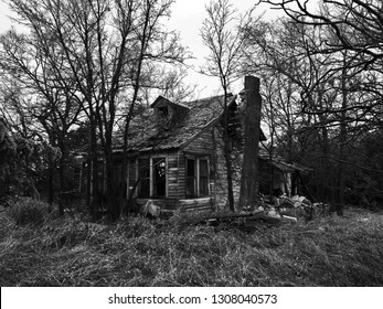 An Old Abandoned House In The Woods.