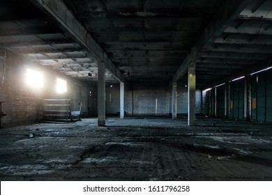 Old abandoned industrial building interior - Shutterstock ID 1611796258