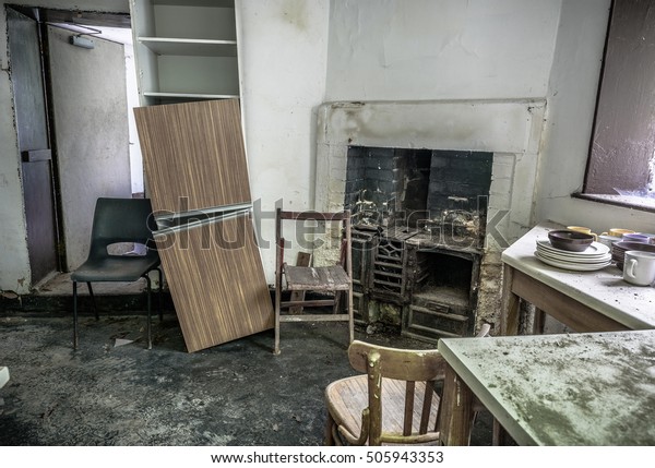 Old Abandoned Kitchen Old Cast Iron Stock Photo Edit Now 505943353