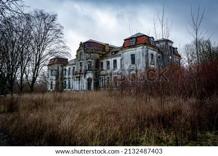 An old abandoned manor. An old castle uninhabited abandoned