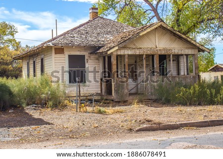 Old Abandoned One Level House In Disrepair