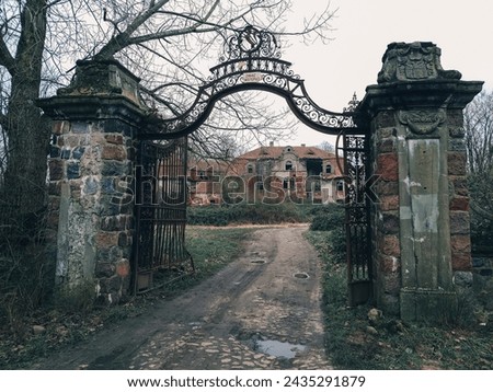 Old Abandoned Palace in Glinka, Poland, Lower Silesian