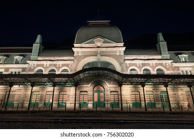 Old abandoned railway station of Canfranc in Huesca, pyrenees, Spain. - Powered by Shutterstock