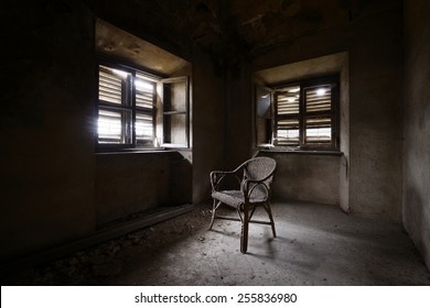 Old Abandoned Room With Chair