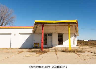 Old abandoned rural gas station in the afternoon sun. - Powered by Shutterstock