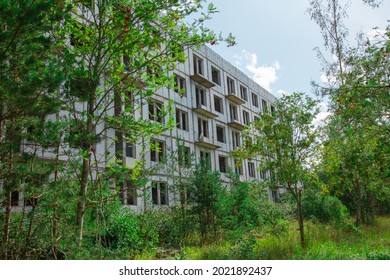 Old Abandoned Russian Soviet Time Block Building Khrushchyovka In Baltic's 