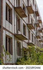 Old Abandoned Russian Soviet Time Block Building Khrushchyovka In Baltic's 