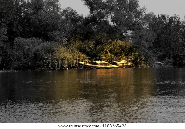 Old Abandoned Schooner On Riverbank Picturesque Stock Photo Edit Now 1183265428