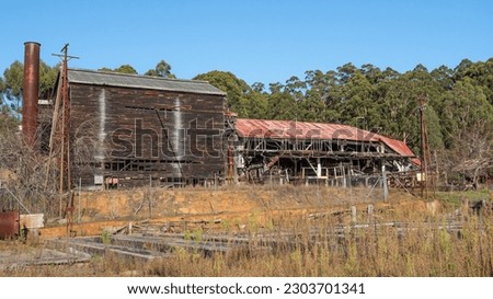 An old, abandoned steam sawmill at Donnelly River Village in Western Australia.